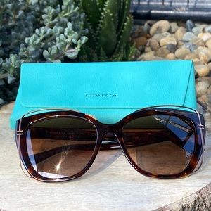Tiffany & Co Havana Gradient Cat Eye Sunglasses